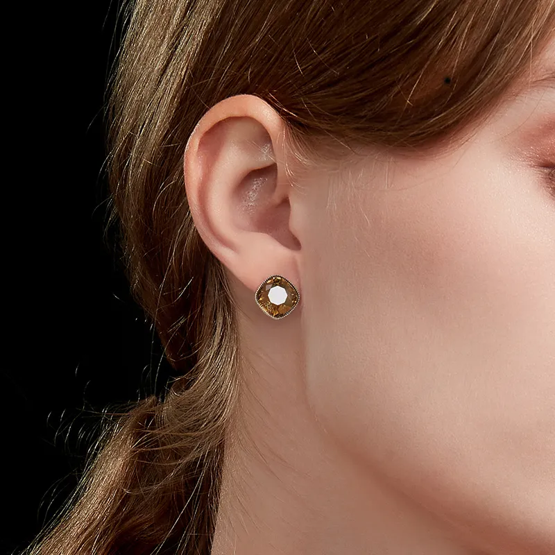 HMZ S925 Silver Stud Stud Earrings Women's-4
