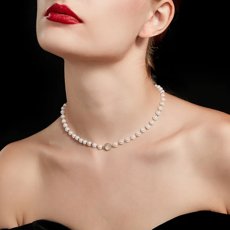 HMZ Faux Pearl Necklaces Women's-1