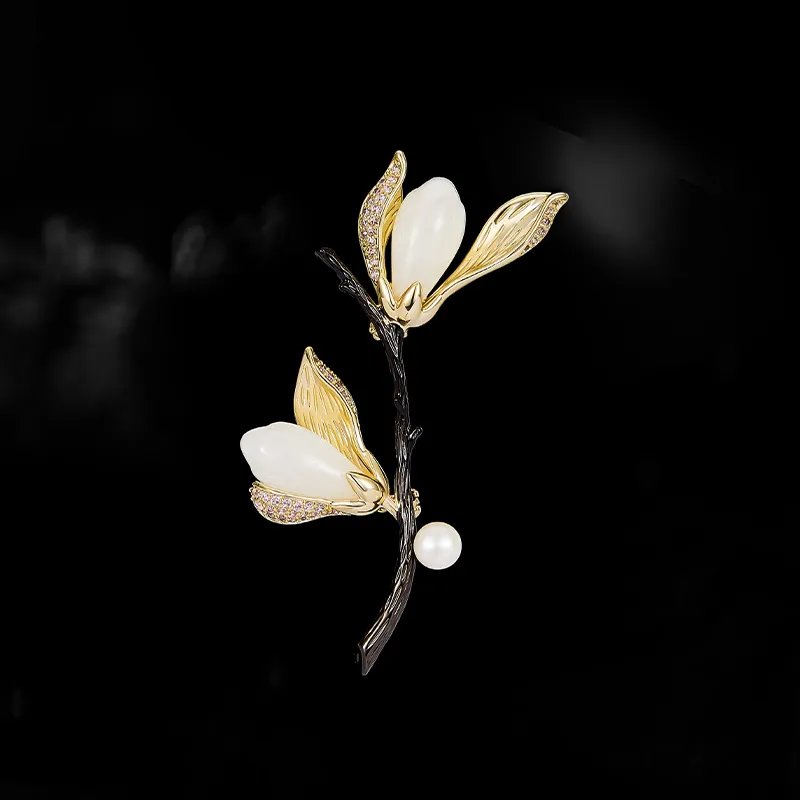 HMZ Brooches White Jade Women's-1