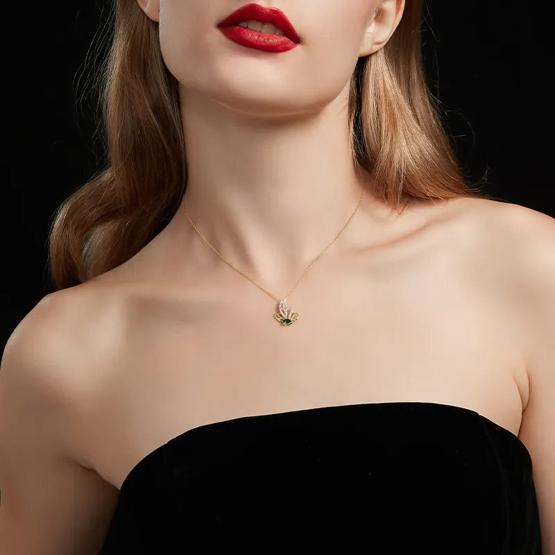 HMZ S925 Silver Necklaces Women's-4