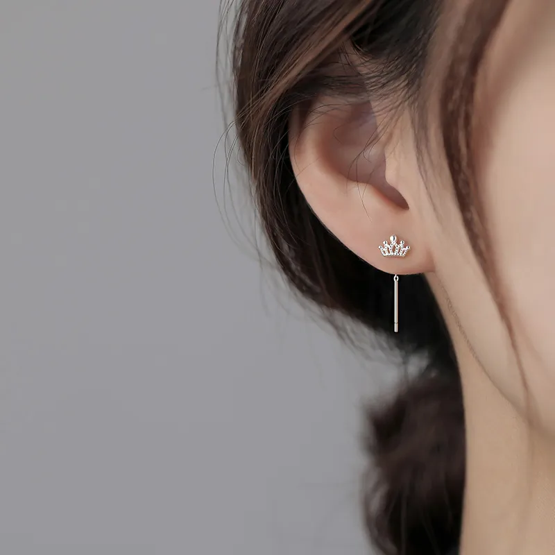 HMZ Sterling Silver Drop Earrings Women's-6
