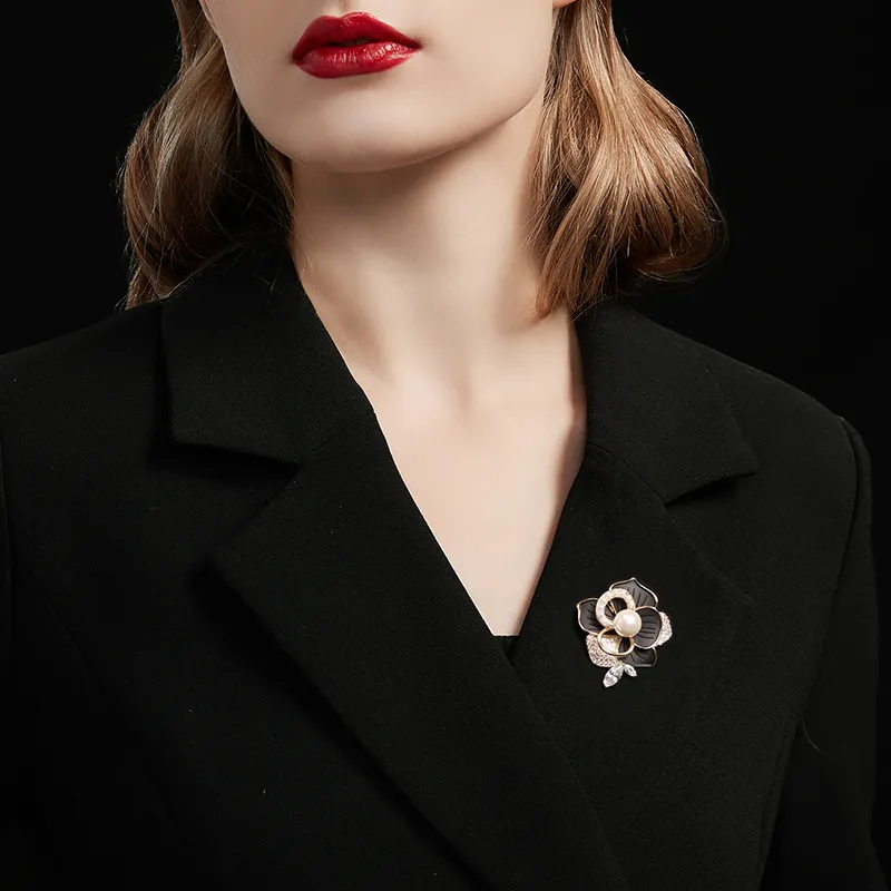 HMZ Faux Pearl Brooches Women's-2