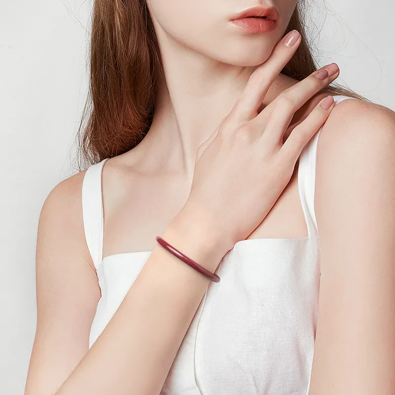HMZ Reconstructed Cinnabar Bangles Women's-5