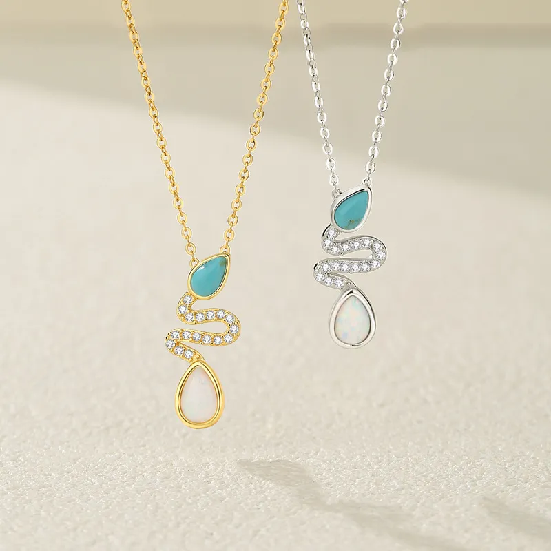 HMZ S925 Silver Necklaces Women's-4