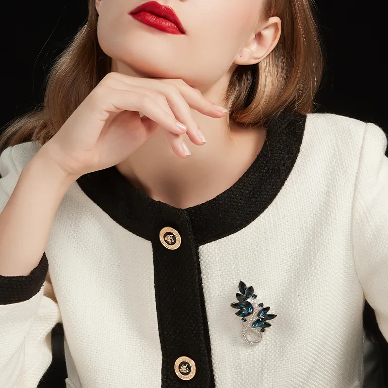 HMZ Brooches Women's Blue-1