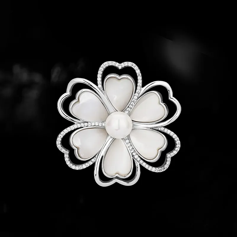 HMZ Alloy Glass Cat's Eye Brooches Women's-1