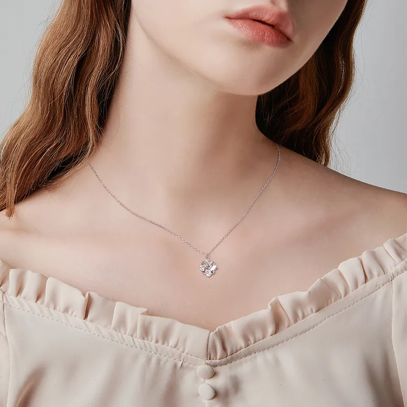 HMZ S925 Silver Necklaces Women's-3