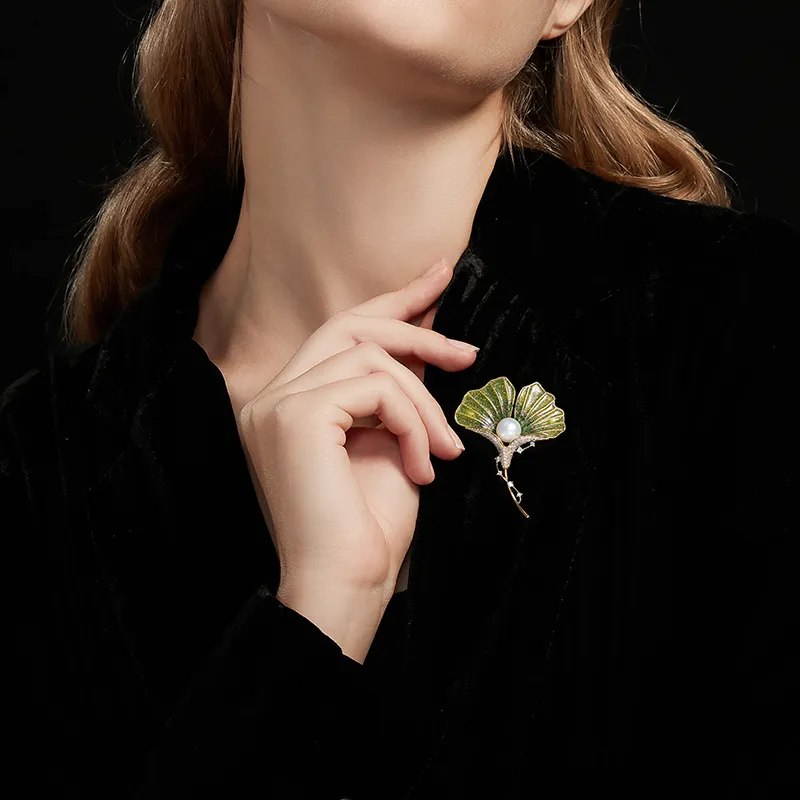 HMZ Copper Alloy Brooches Women's-4