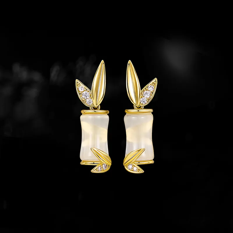 HMZ S925 Silver Earrings Women's-1