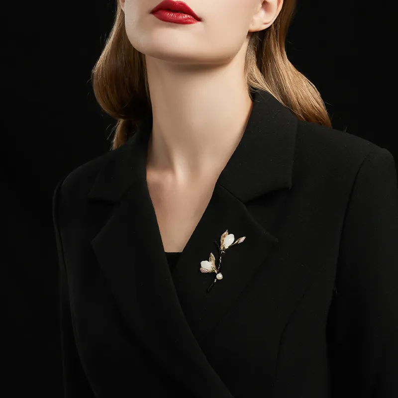 HMZ Brooches White Jade Women's-2