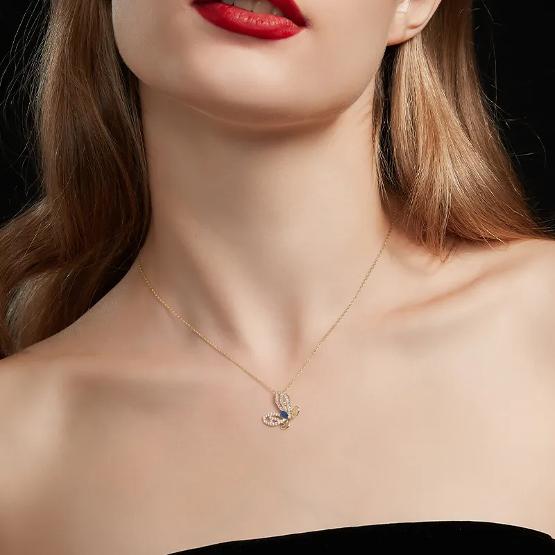 HMZ S925 Silver Necklaces Women's-2