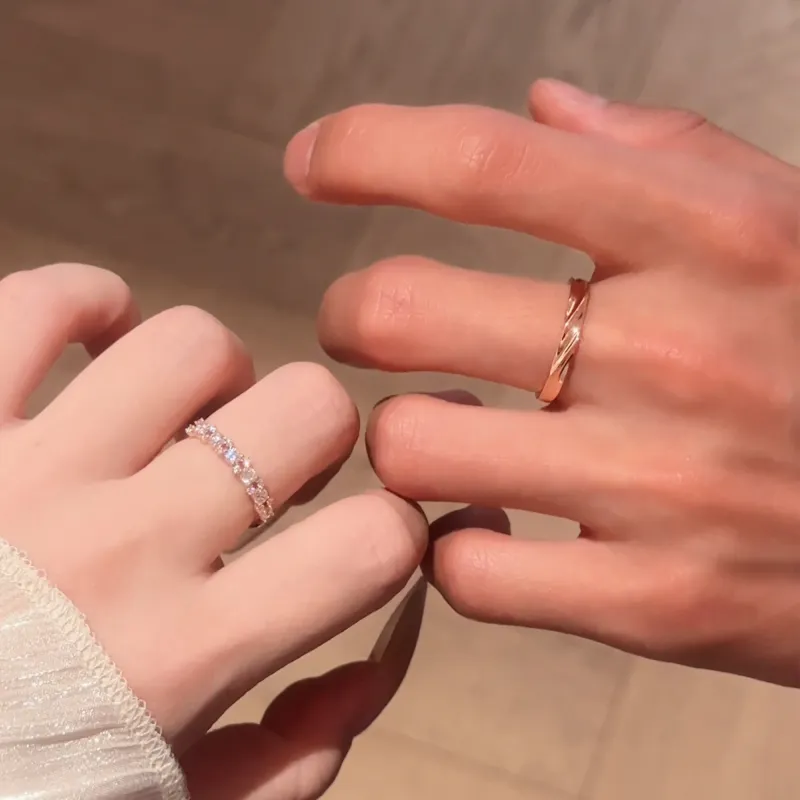 Disney Mickey Series 925 Sterling Silver Rings Unisex Rose Gold-4