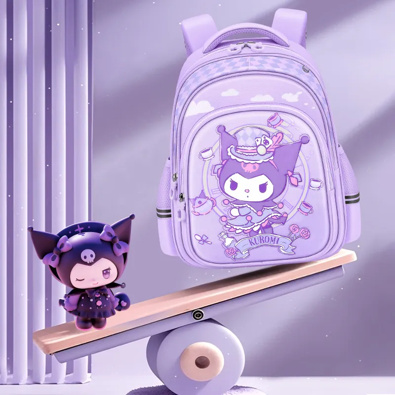 Hello Kitty Kuromi, My Melody Sanrio Series Polyester Backpack Regular Women's Purple-4
