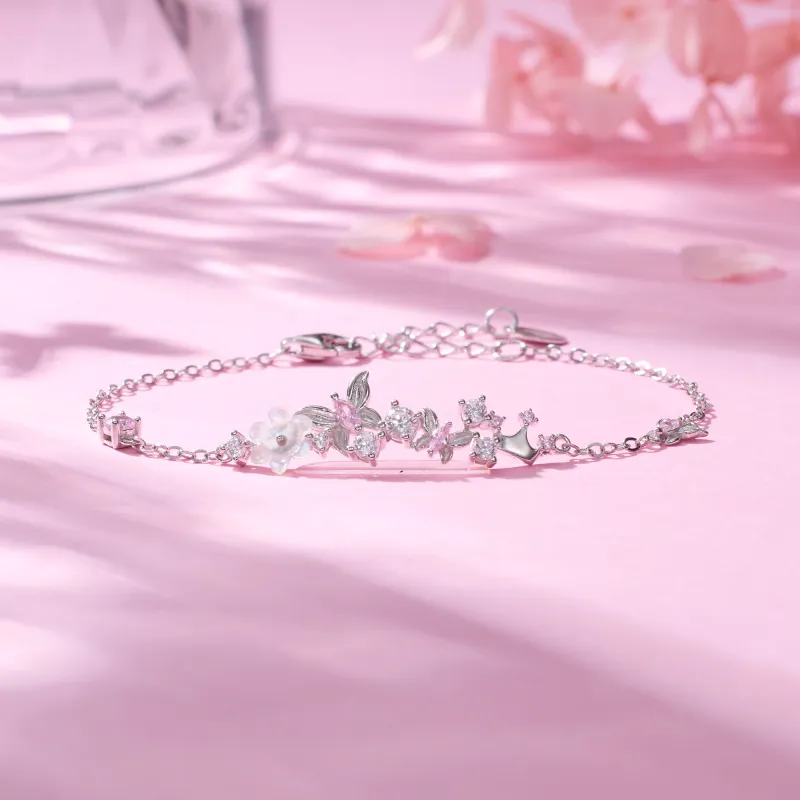 Disney Princess 925 Sterling Silver Bracelets Women's Silver-16
