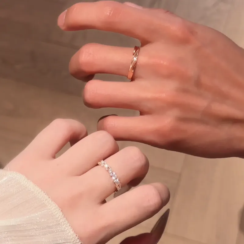 Disney Mickey Series 925 Sterling Silver Rings Unisex Rose Gold-17