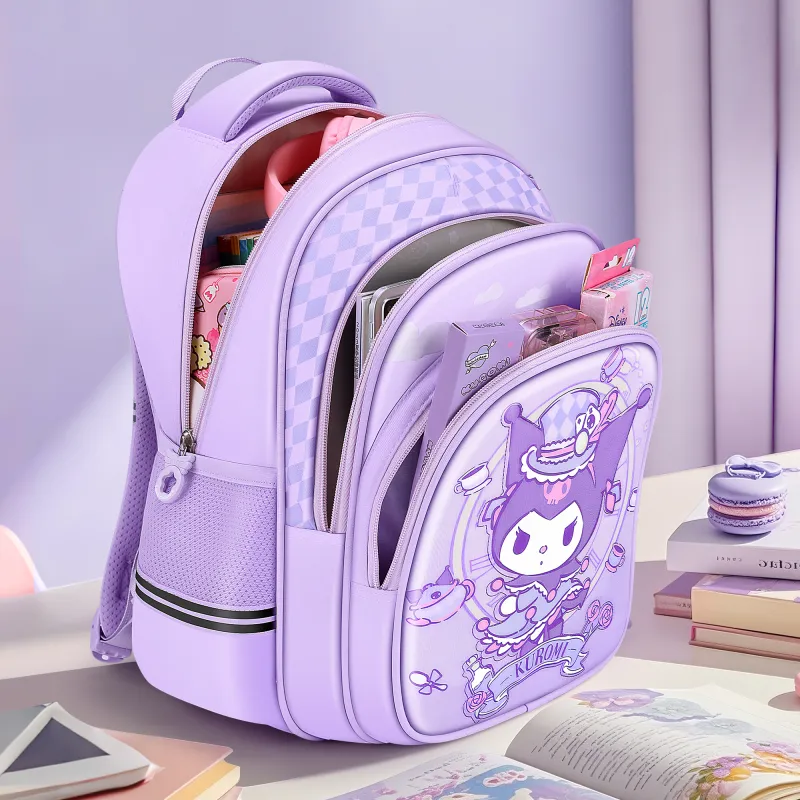 Hello Kitty Kuromi, My Melody Sanrio Series Polyester Backpack Regular Women's Purple-5