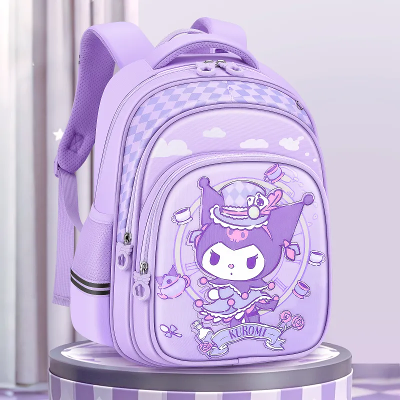 Hello Kitty Kuromi, My Melody Sanrio Series Polyester Backpack Regular Women's Purple-1
