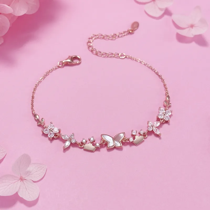 Disney Princess 925 Sterling Silver Bracelets Women's Rose Gold-4