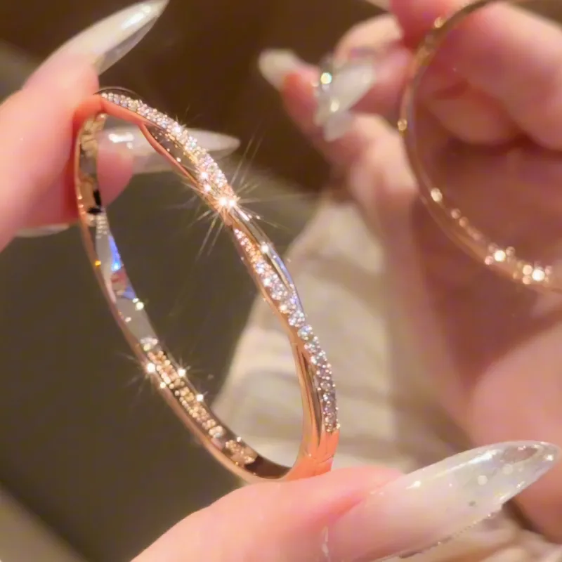 Disney White Gold Bangles Unisex Rose Gold/Silver-3