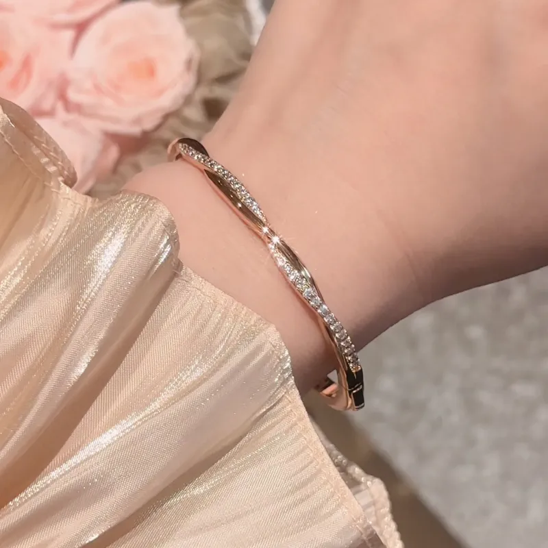 Disney White Gold Bangles Unisex Rose Gold/Silver-4
