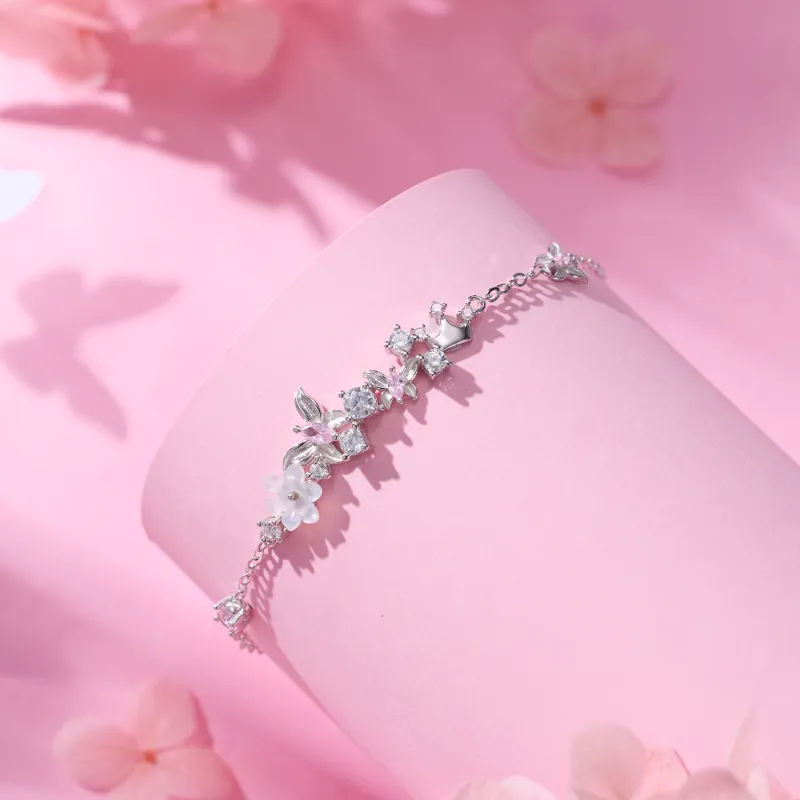 Disney Princess 925 Sterling Silver Bracelets Women's Silver-17