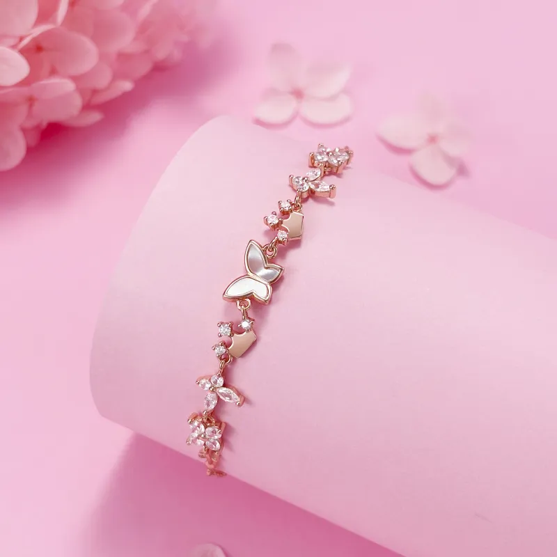 Disney Princess 925 Sterling Silver Bracelets Women's Rose Gold-2