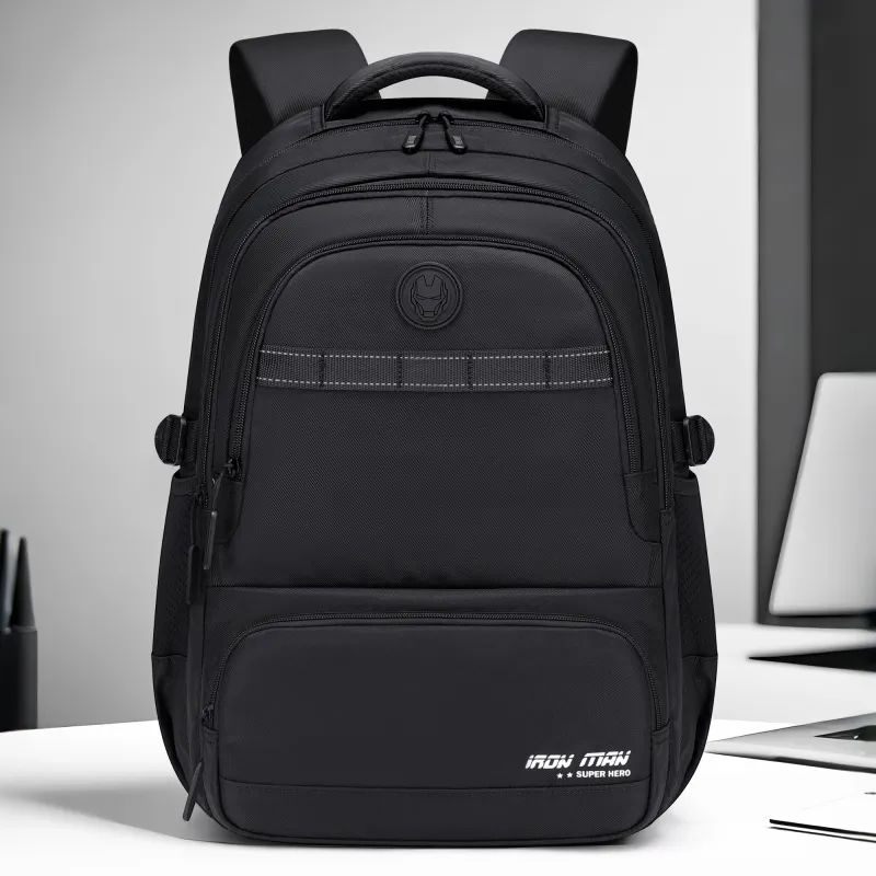 Disney MARVEL Collaboration Iron Man Series Water Repellent Fabric Backpack Regular Men's Black-2
