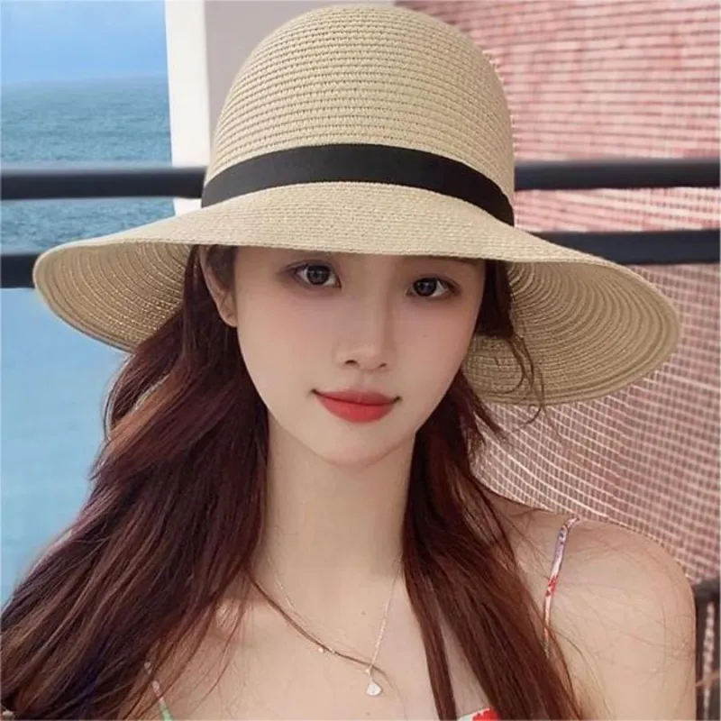 MINGYUANDAILI Paper Reed Straw Hat Women's-1
