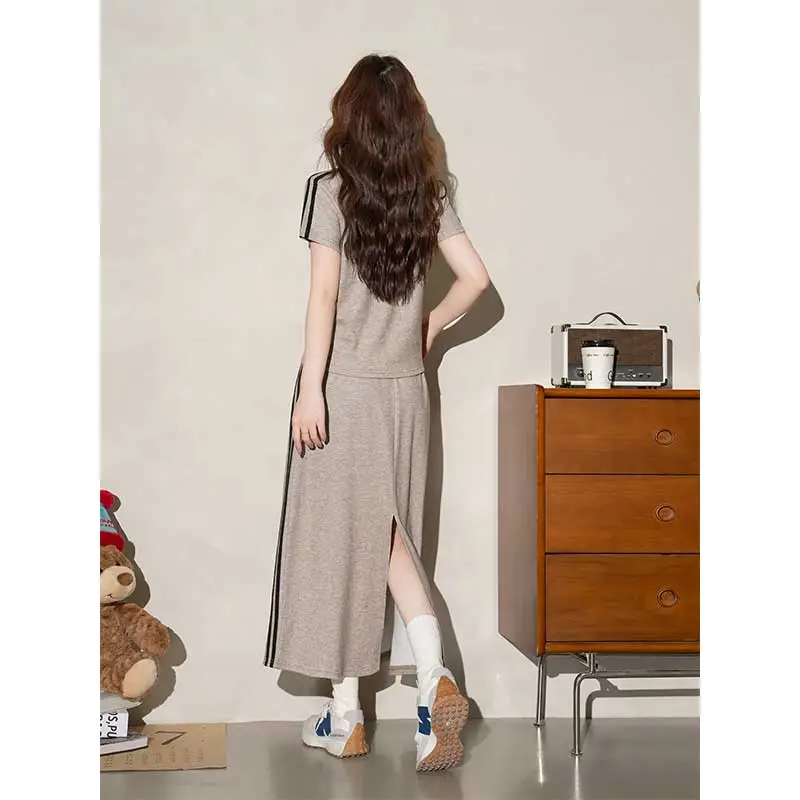 FAWENXIANGZI Two Piece Skirt Sets Women's-7