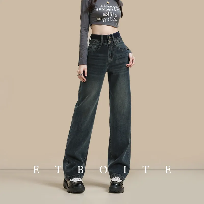 FAWENXIANGZI Jeans Women's Concrete Gray-5