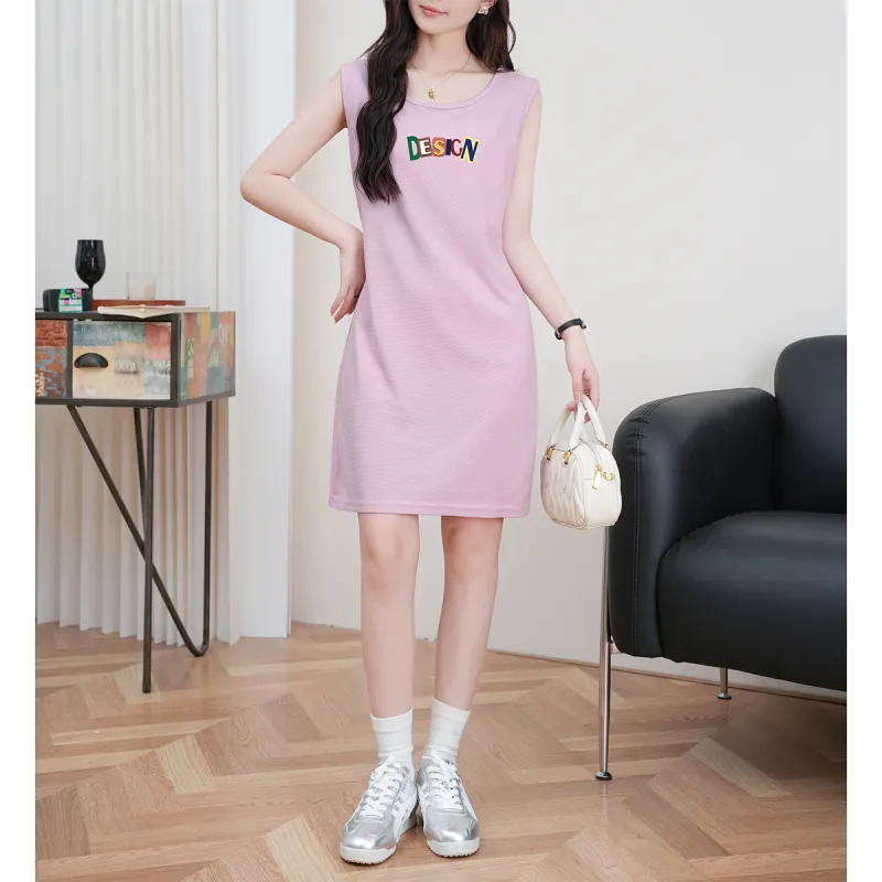 FAWENXIANGZI Sleeveless Dress Women's-9