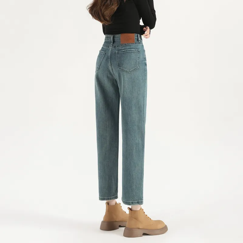 FAWENXIANGZI Jeans Women's Blue-5