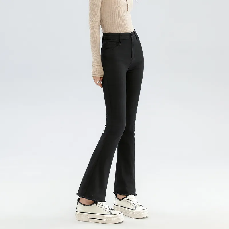 FAWENXIANGZI Jeans Women's Black-6