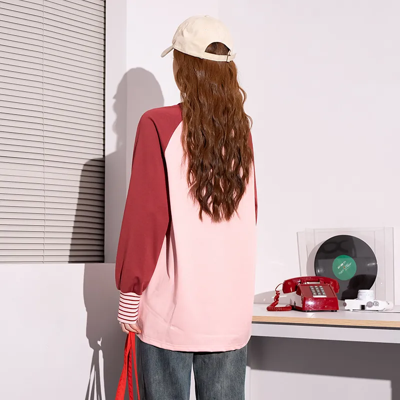 FAWENXIANGZI T Shirt Women's Pink-2