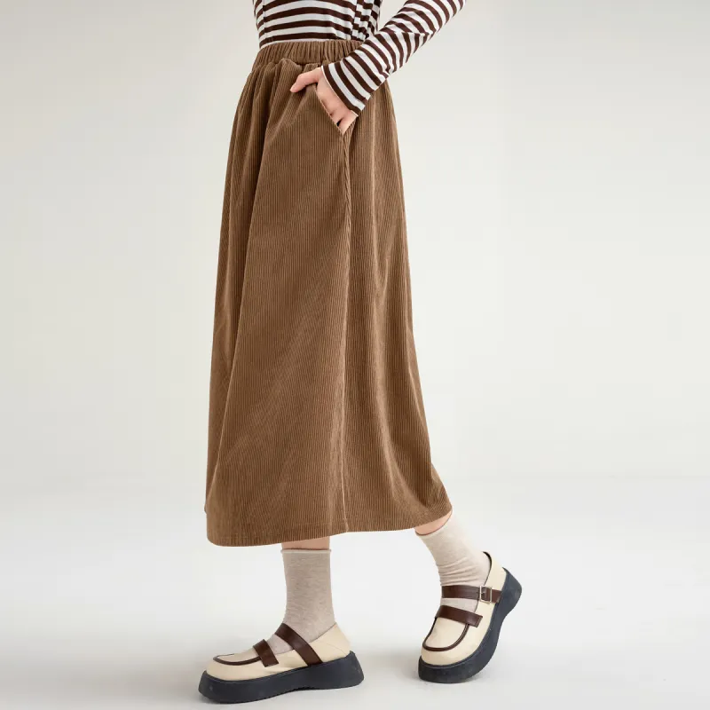 FAWENXIANGZI Casual Long Skirt Women's-13