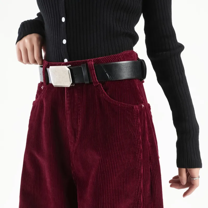 FAWENXIANGZI Casual Pants Women's Angora Red-7