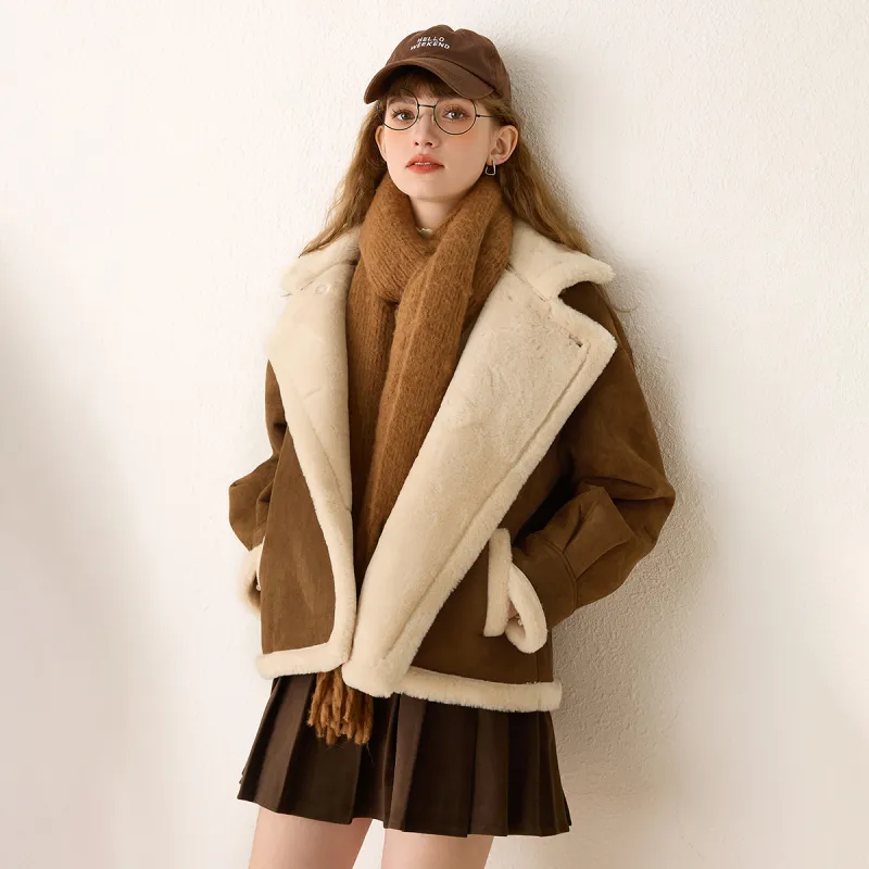 FAWENXIANGZI Velvet feel Coat Women's-9