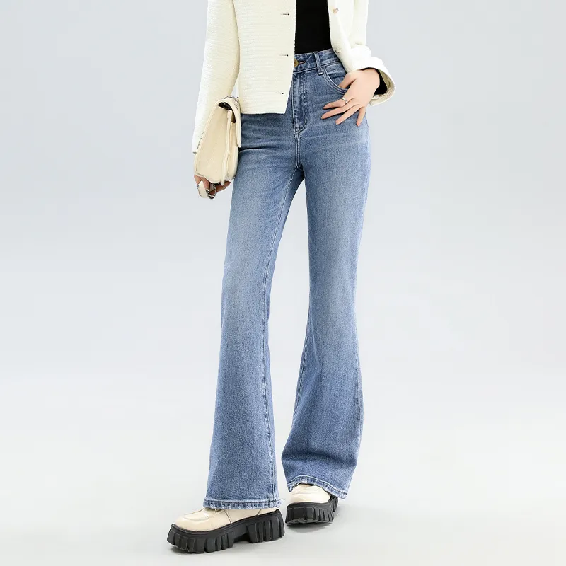FAWENXIANGZI Jeans Women's Blue-4