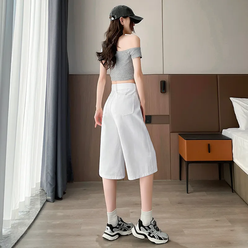 FAWENXIANGZI Jeans Women's White-7