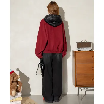 FAWENXIANGZI Sweatshirt Women's Angora Red