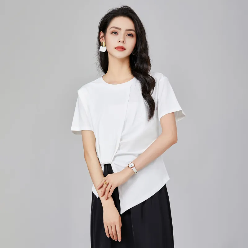 FAWENXIANGZI Regular T Shirt Women's-4