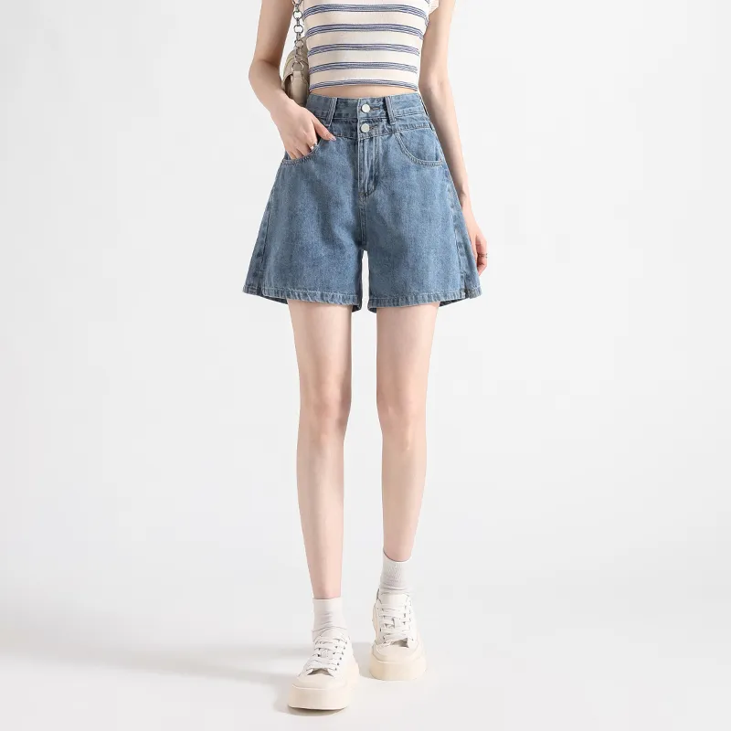 FAWENXIANGZI Denim Shorts Women's-3