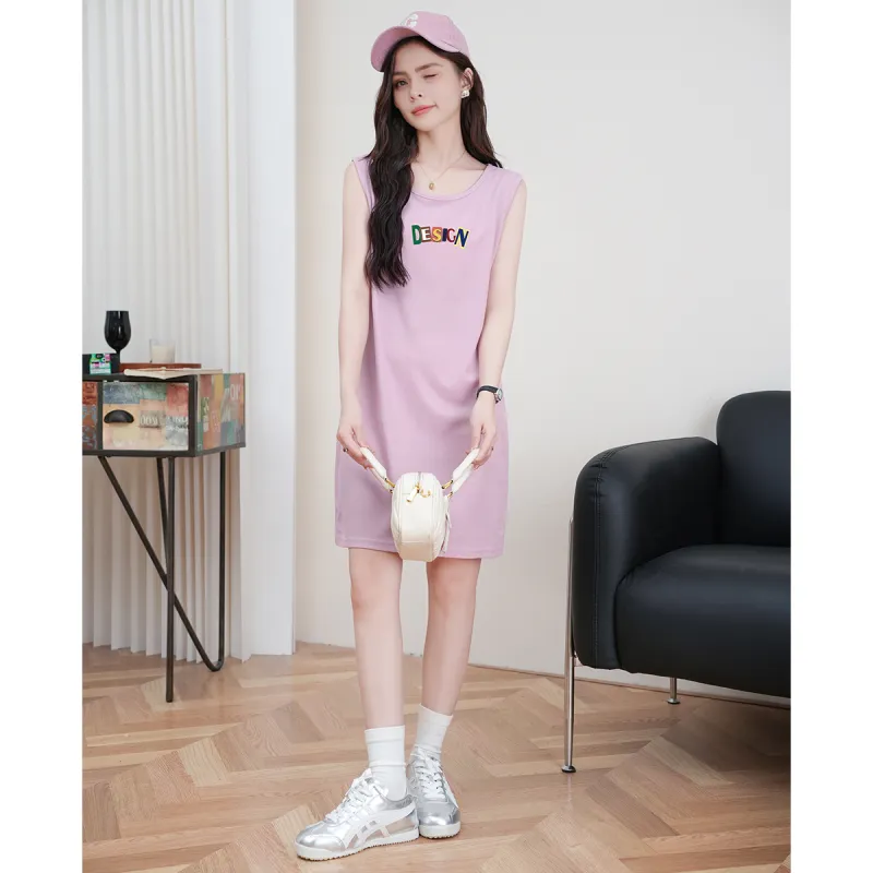 FAWENXIANGZI Sleeveless Dress Women's-10