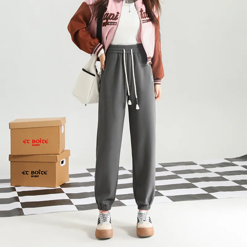 FAWENXIANGZI Casual Pants Women's Light Purple-7