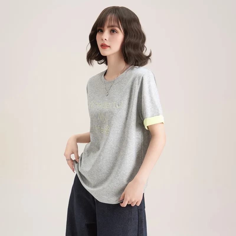 FAWENXIANGZI Regular T Shirt Women's-2