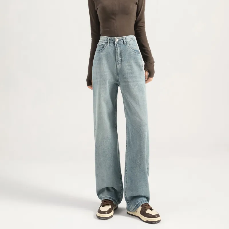 FAWENXIANGZI Jeans Women's Blue-6