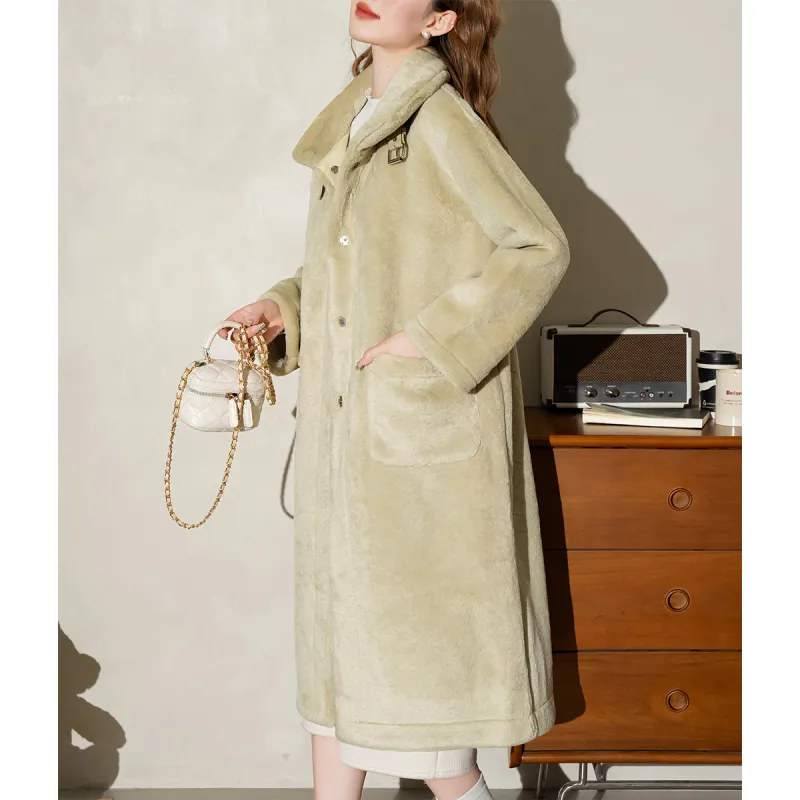 FAWENXIANGZI Coat Women's Light Green-2