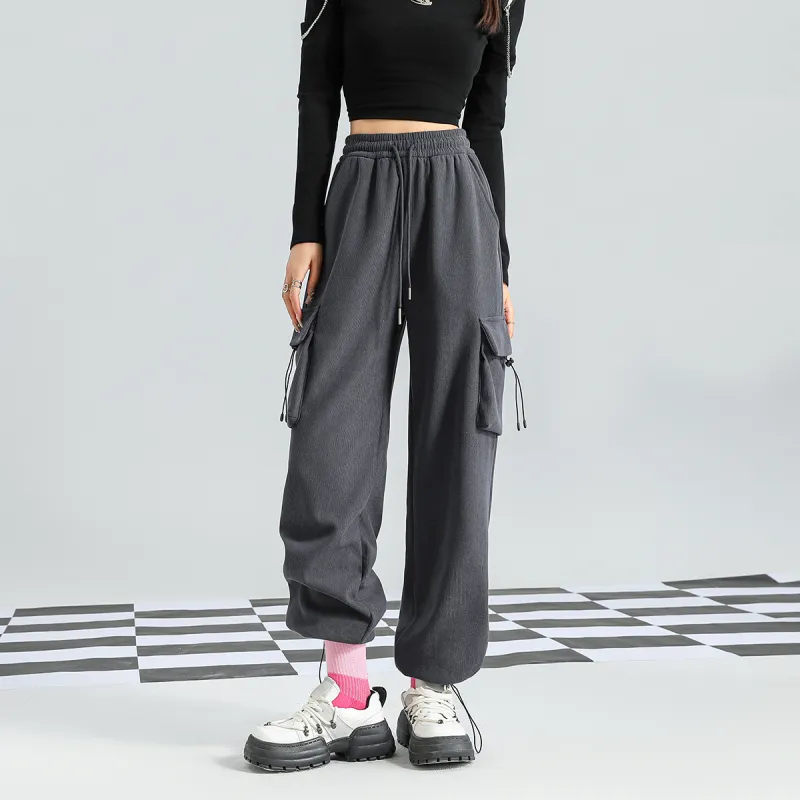 FAWENXIANGZI Casual Pants Women's Black-9