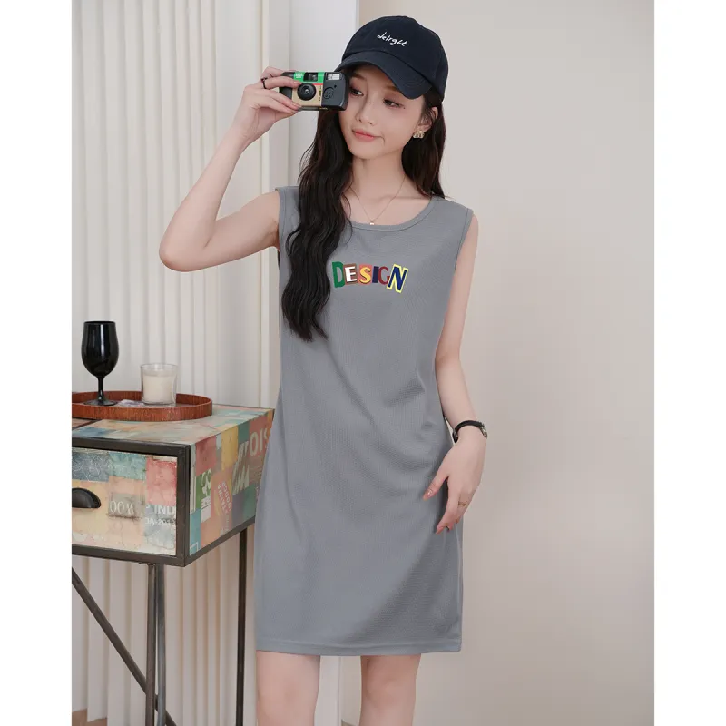 FAWENXIANGZI Sleeveless Dress Women's-8