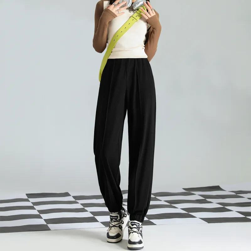 FAWENXIANGZI Casual Pants Women's Black-2